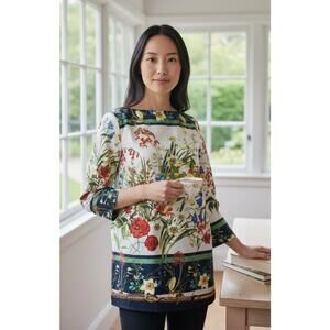Linea by Louis Dell'Olio Floral Garden/ English Garden Blouse